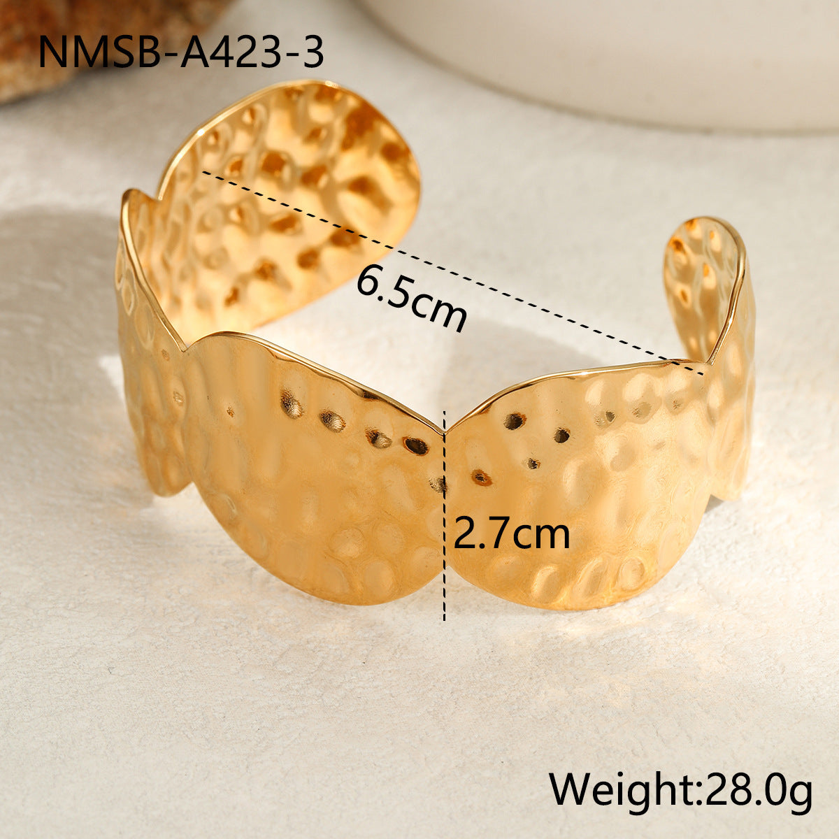 Stainless Steel Open Wide Bracelet