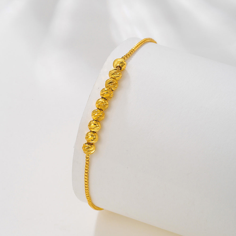 Fashion All-match Pull Bracelet 9 Lucky Beads Box Chain