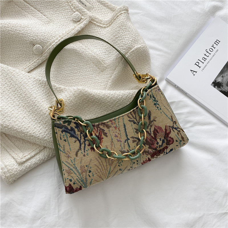 Fashion Simple Baguette Shoulder Bag Armpit