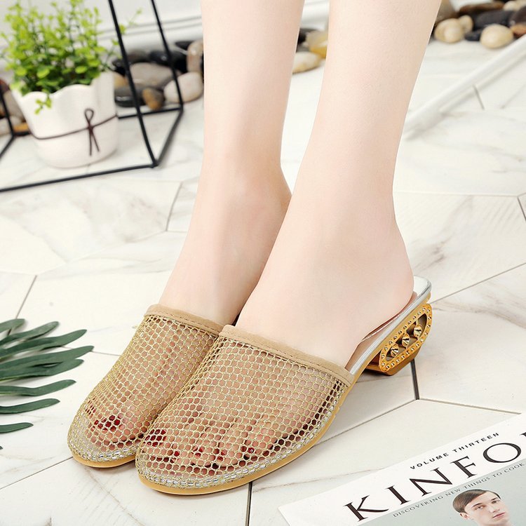 Women's Summer New Hollow Breathable Mesh Slippers