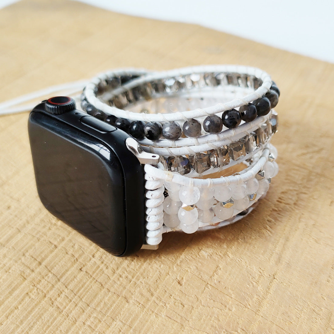 Natural Quartz Rough Woven Watch Band