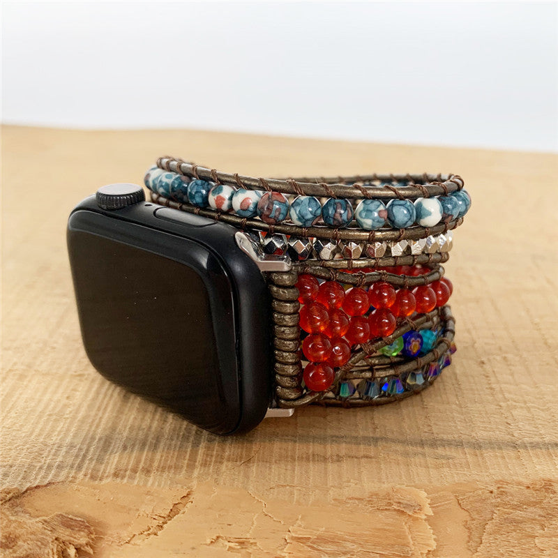 Natural Quartz Rough Woven Watch Band