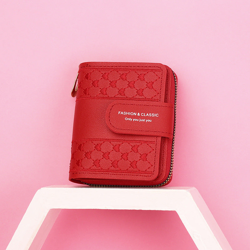 Short Large Capacity Zipper Coin Purse All-match Love