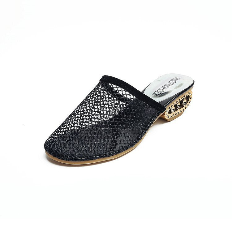 Women's Summer New Hollow Breathable Mesh Slippers