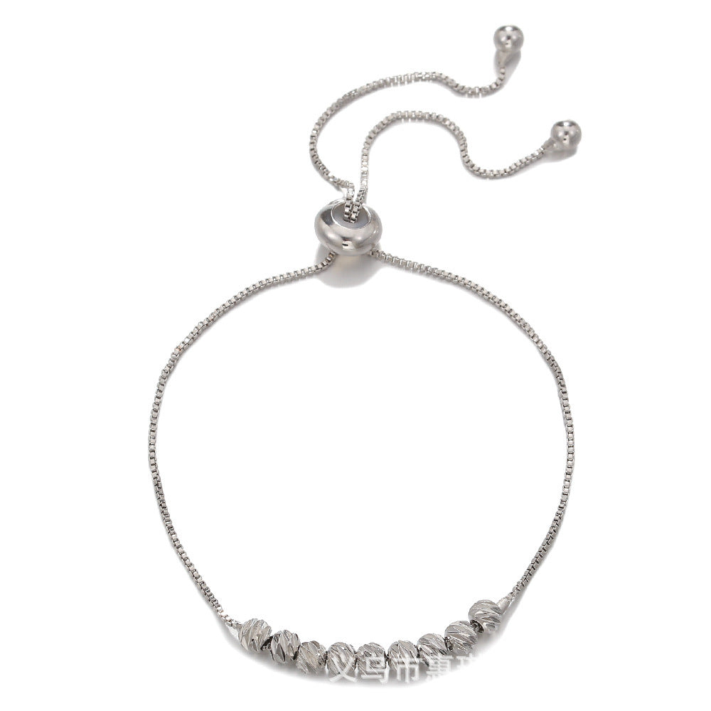 Fashion All-match Pull Bracelet 9 Lucky Beads Box Chain