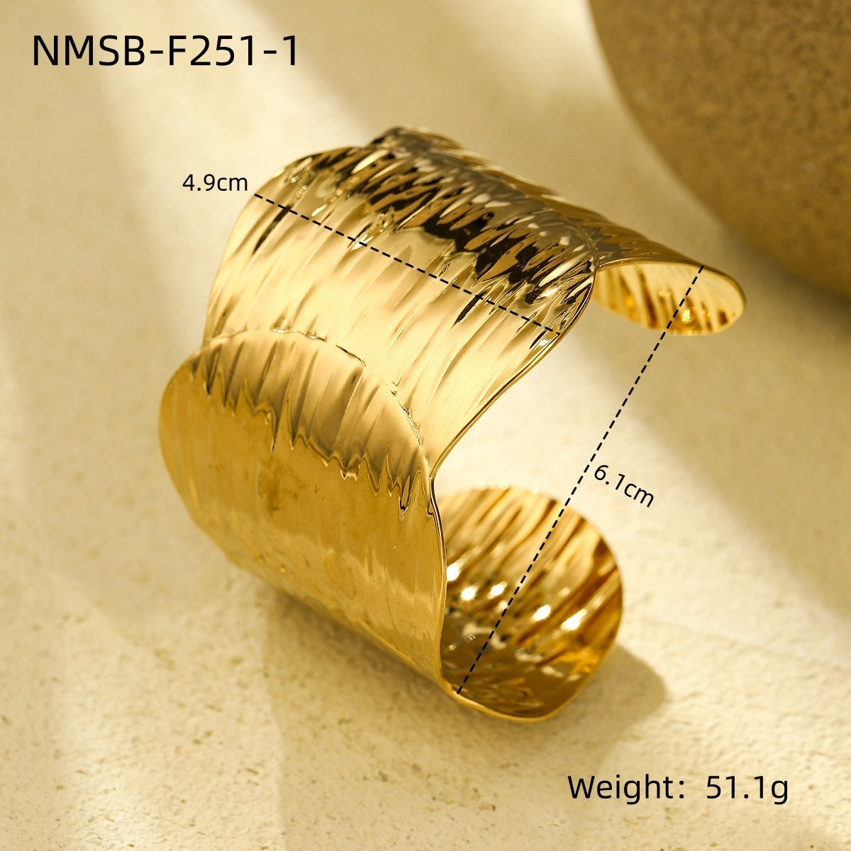 Stainless Steel Open Wide Bracelet