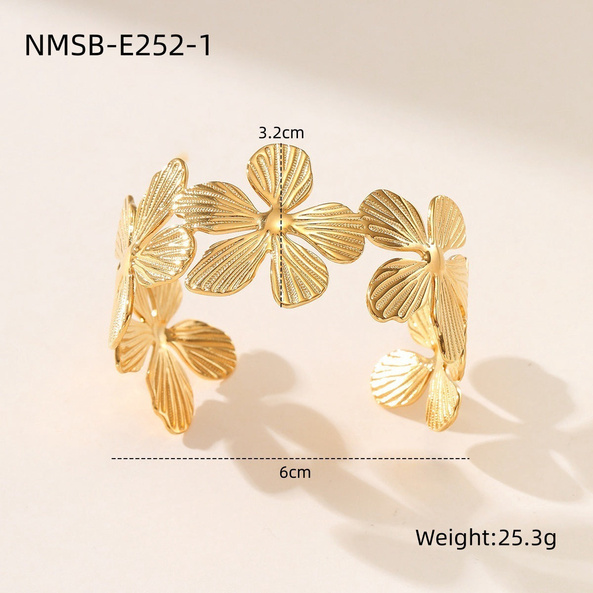 Stainless Steel Open Wide Bracelet