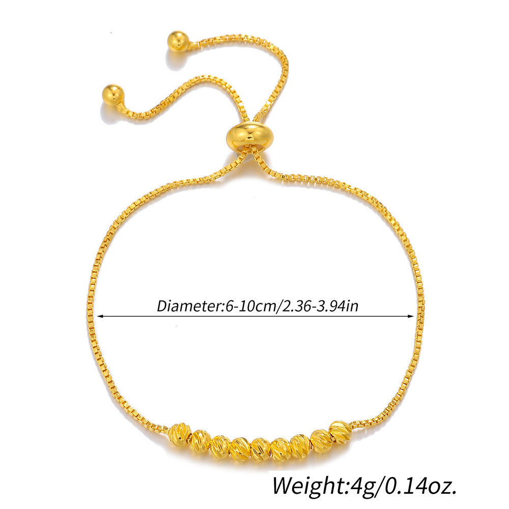 Fashion All-match Pull Bracelet 9 Lucky Beads Box Chain