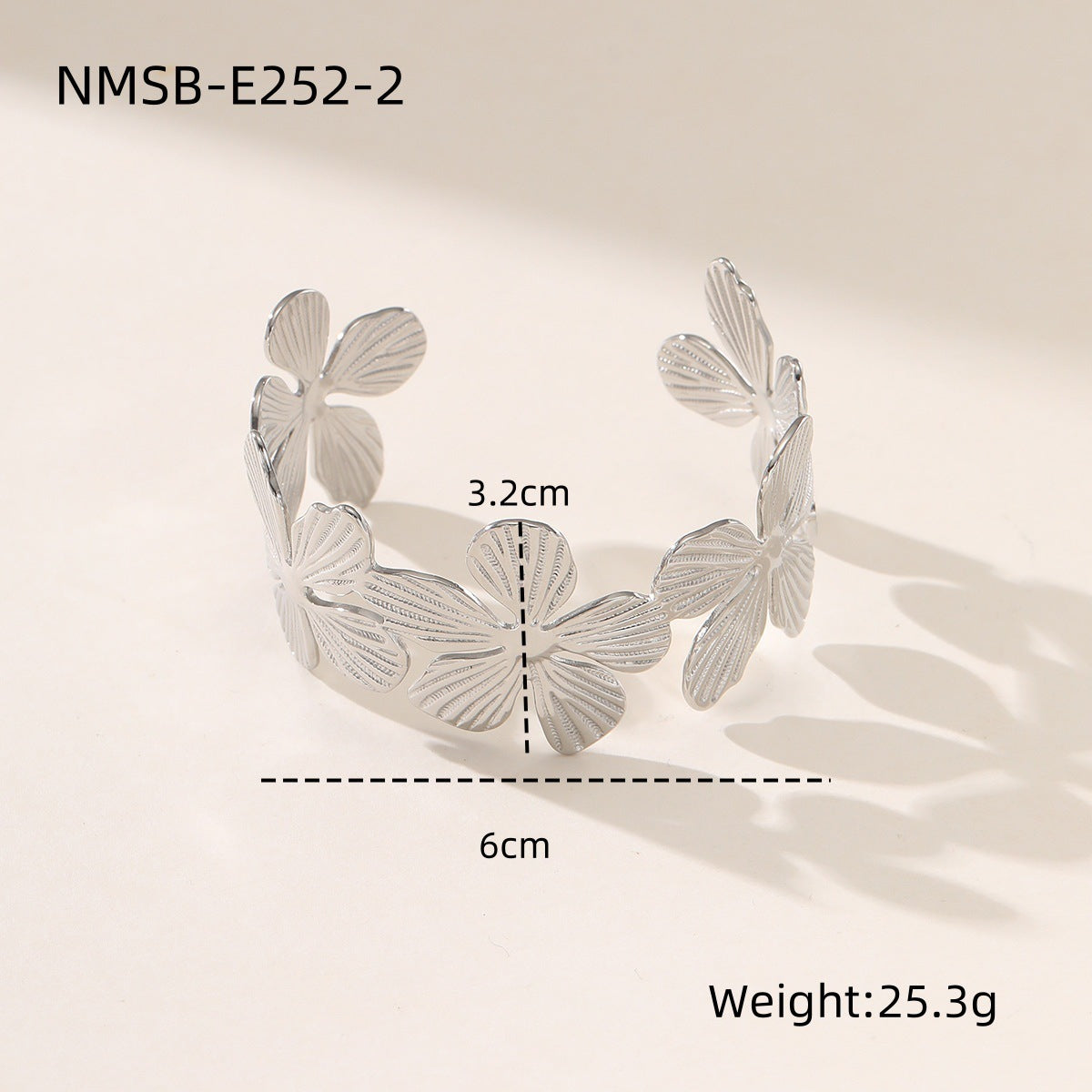 Stainless Steel Open Wide Bracelet