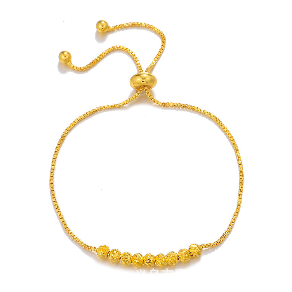 Fashion All-match Pull Bracelet 9 Lucky Beads Box Chain