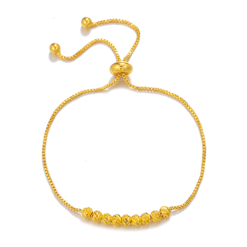 Fashion All-match Pull Bracelet 9 Lucky Beads Box Chain
