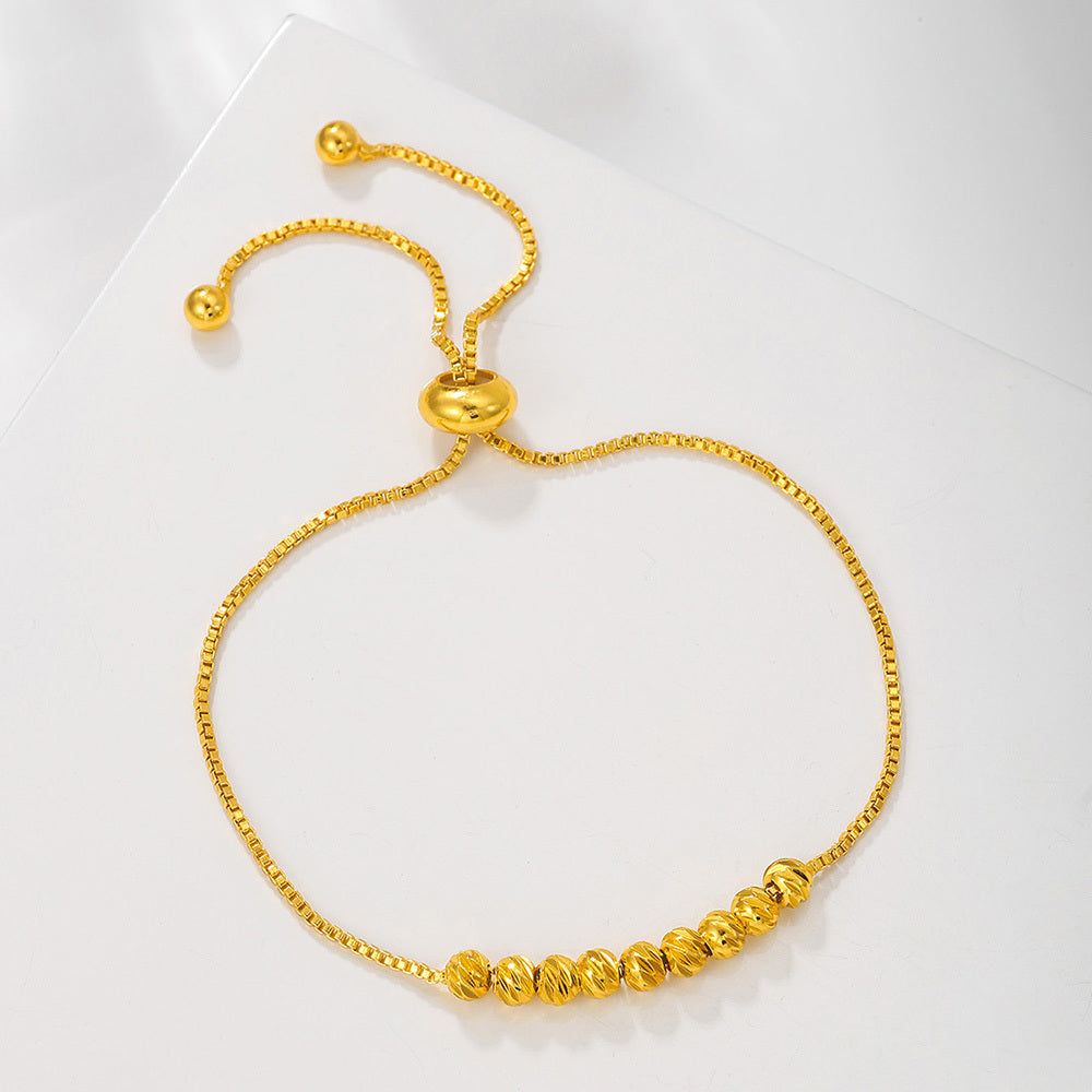 Fashion All-match Pull Bracelet 9 Lucky Beads Box Chain