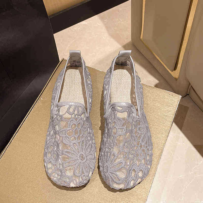 Women's Breathable Mesh Beef Tendon Soft Bottom Non-slip Cloth Shoes