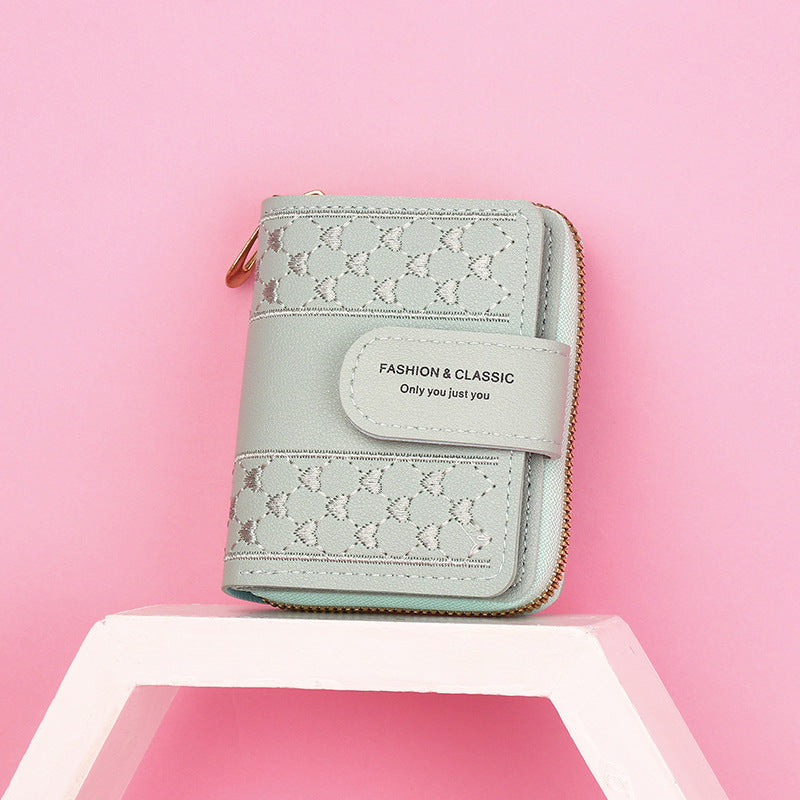 Short Large Capacity Zipper Coin Purse All-match Love