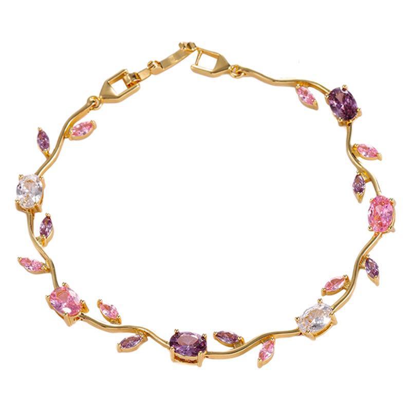 Zircon Tennis Bracelet Bride Ornament Combination