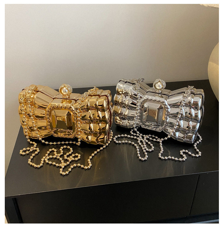 Acrylic Bow Chain Handbag For Women
