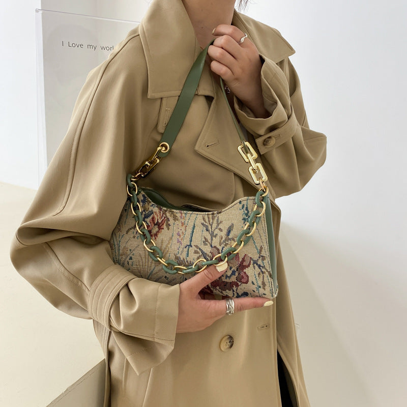 Fashion Simple Baguette Shoulder Bag Armpit