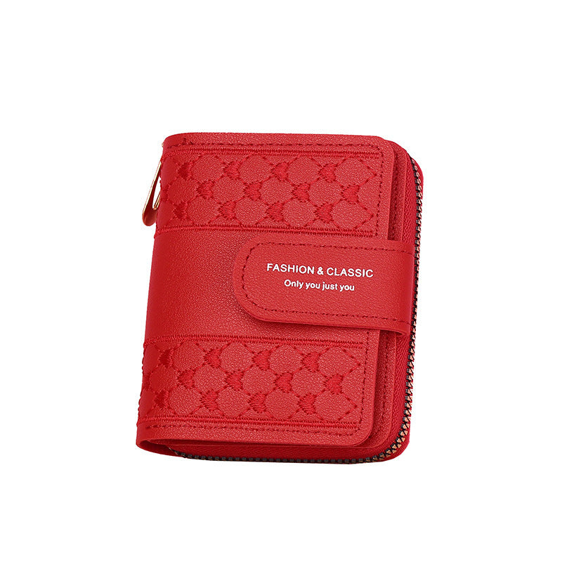 Short Large Capacity Zipper Coin Purse All-match Love