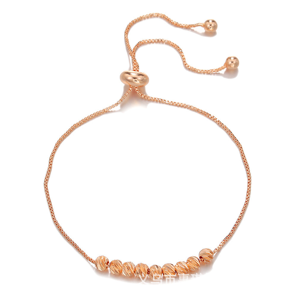 Fashion All-match Pull Bracelet 9 Lucky Beads Box Chain