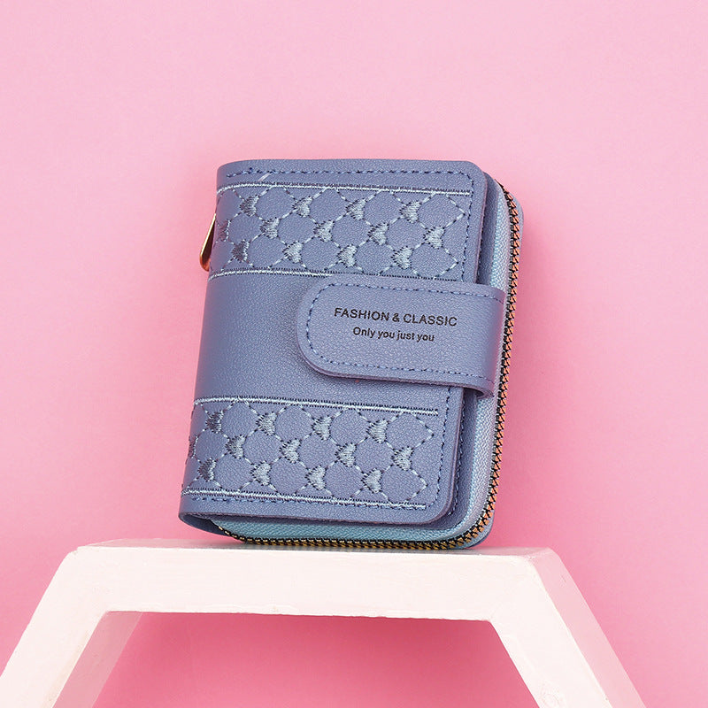 Short Large Capacity Zipper Coin Purse All-match Love