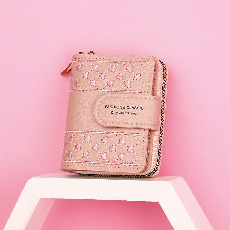 Short Large Capacity Zipper Coin Purse All-match Love