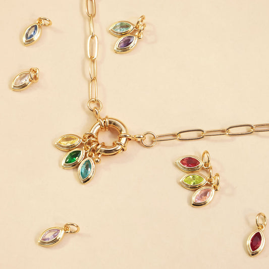 European And American Color Birthstone Pendant