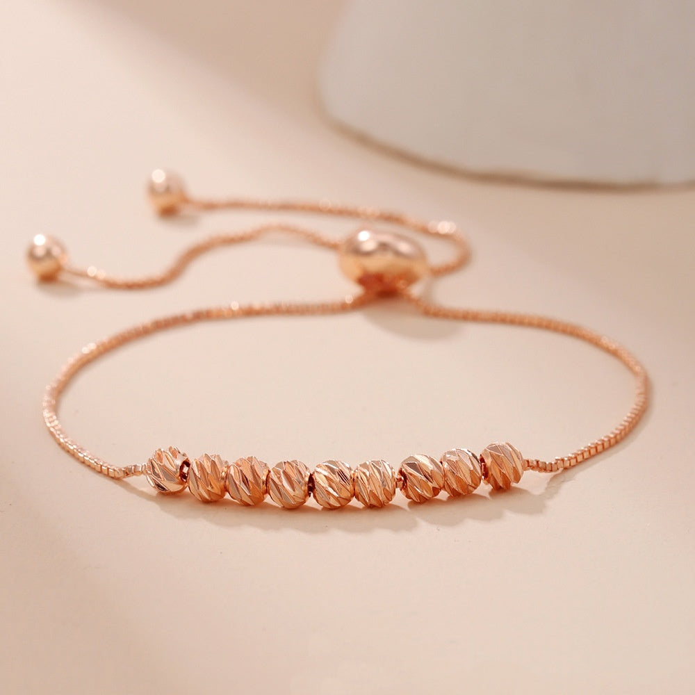 Fashion All-match Pull Bracelet 9 Lucky Beads Box Chain