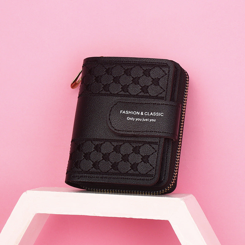 Short Large Capacity Zipper Coin Purse All-match Love