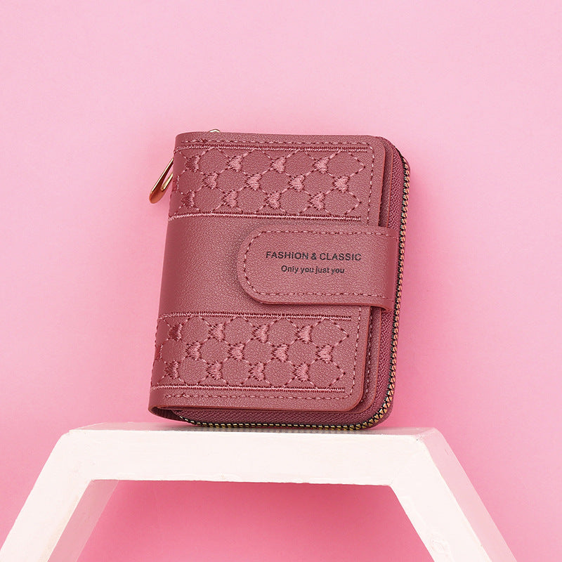 Short Large Capacity Zipper Coin Purse All-match Love